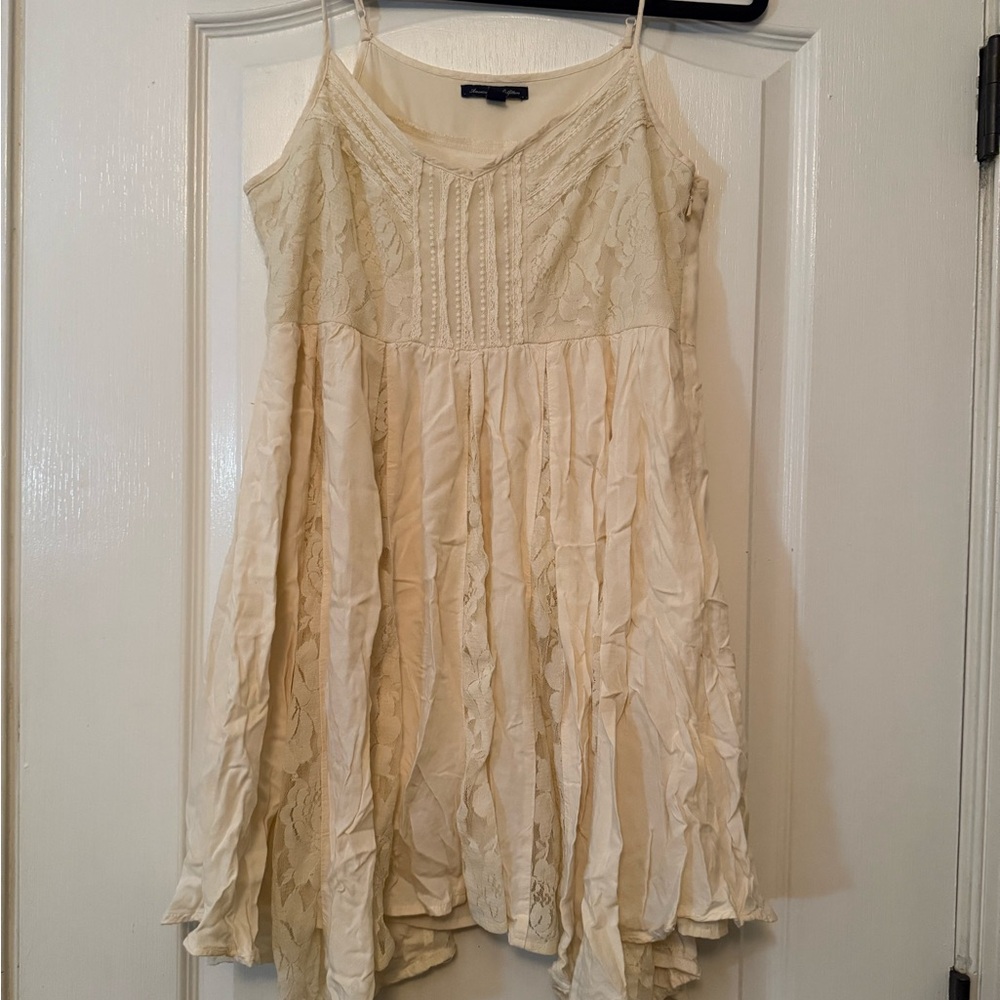 American Eagle Cream Lace Sleeveless Dress Size 6